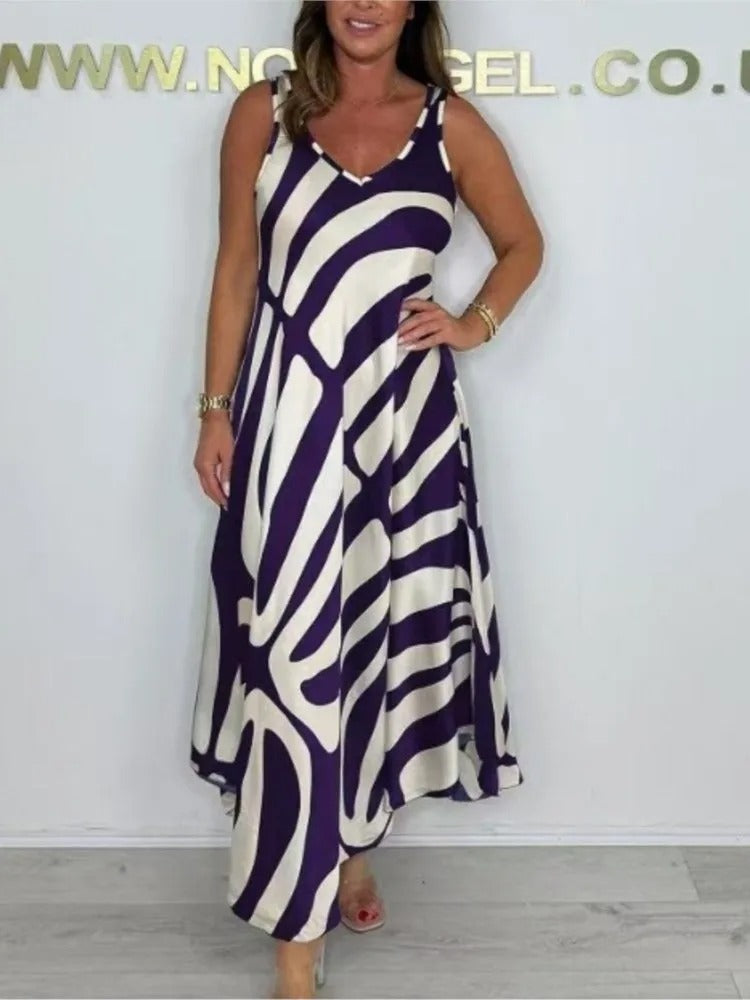 Sun-Kissed Loose Fit A-Line Dress