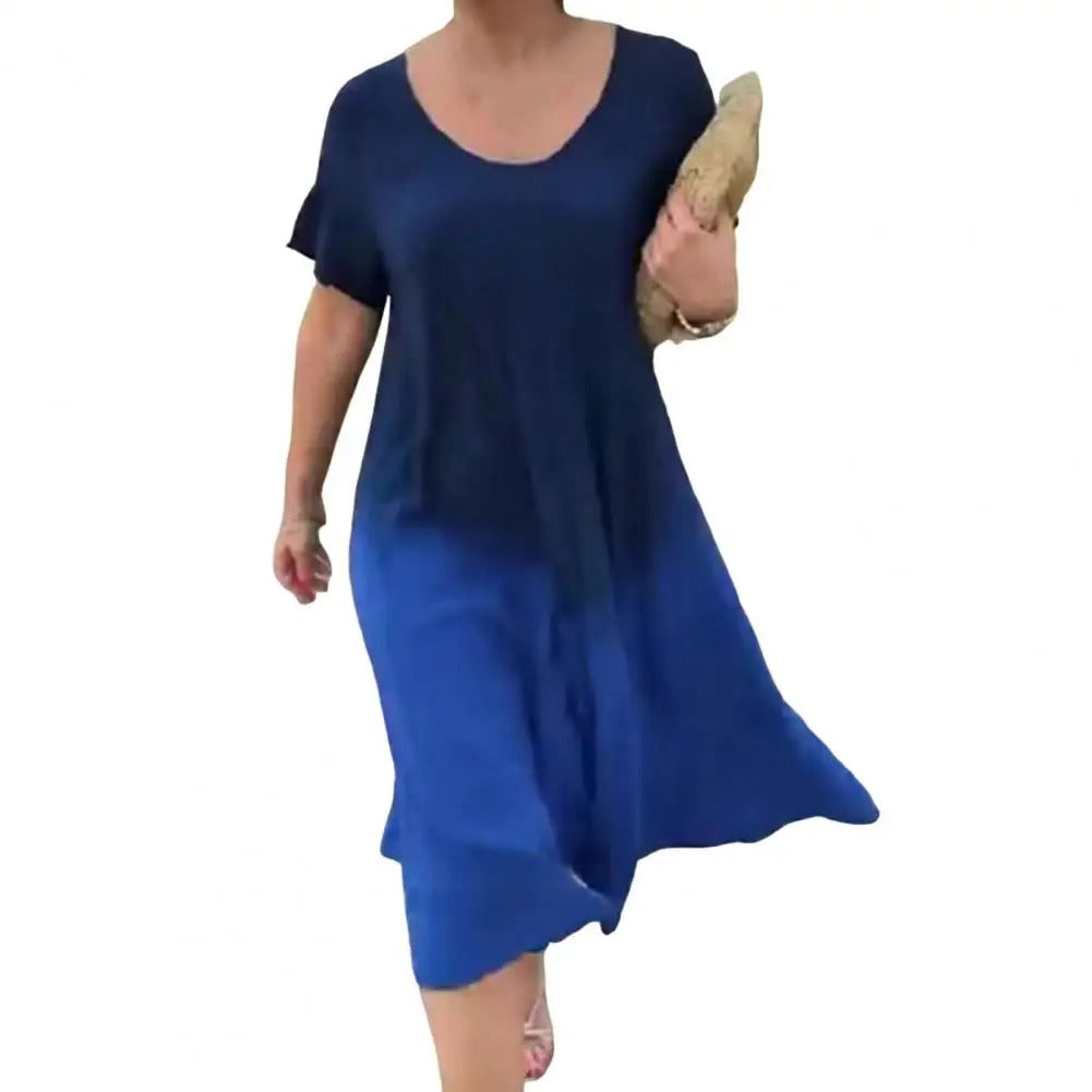 Luxe Flow Gradient Casual Dress