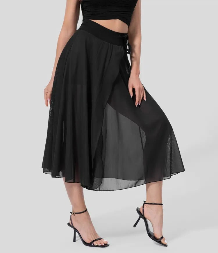 Goddess Glow Sheer Skirt Jumpsuit