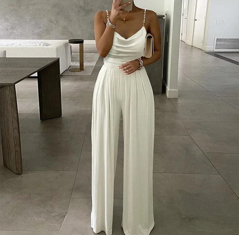 Pearl Suspender Wide Jumpsuit