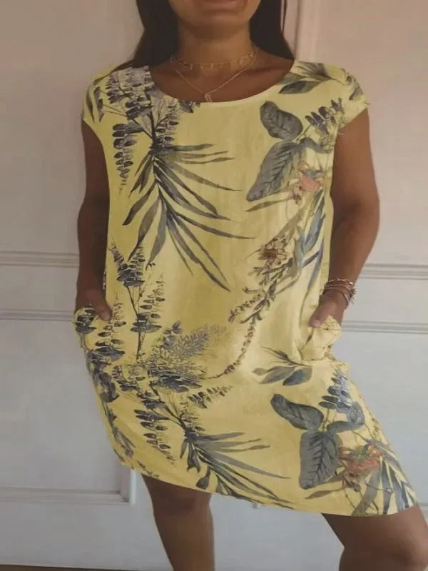 Effortless Printed Knee-Length Dress