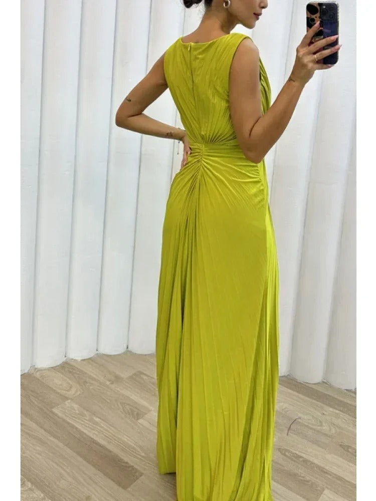 Elegant Sleeveless Slim Empire Dress