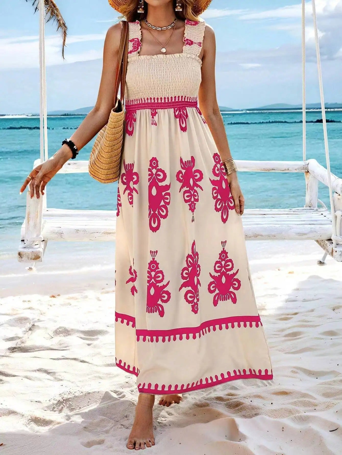 Sunlit Breeze Backless Dress