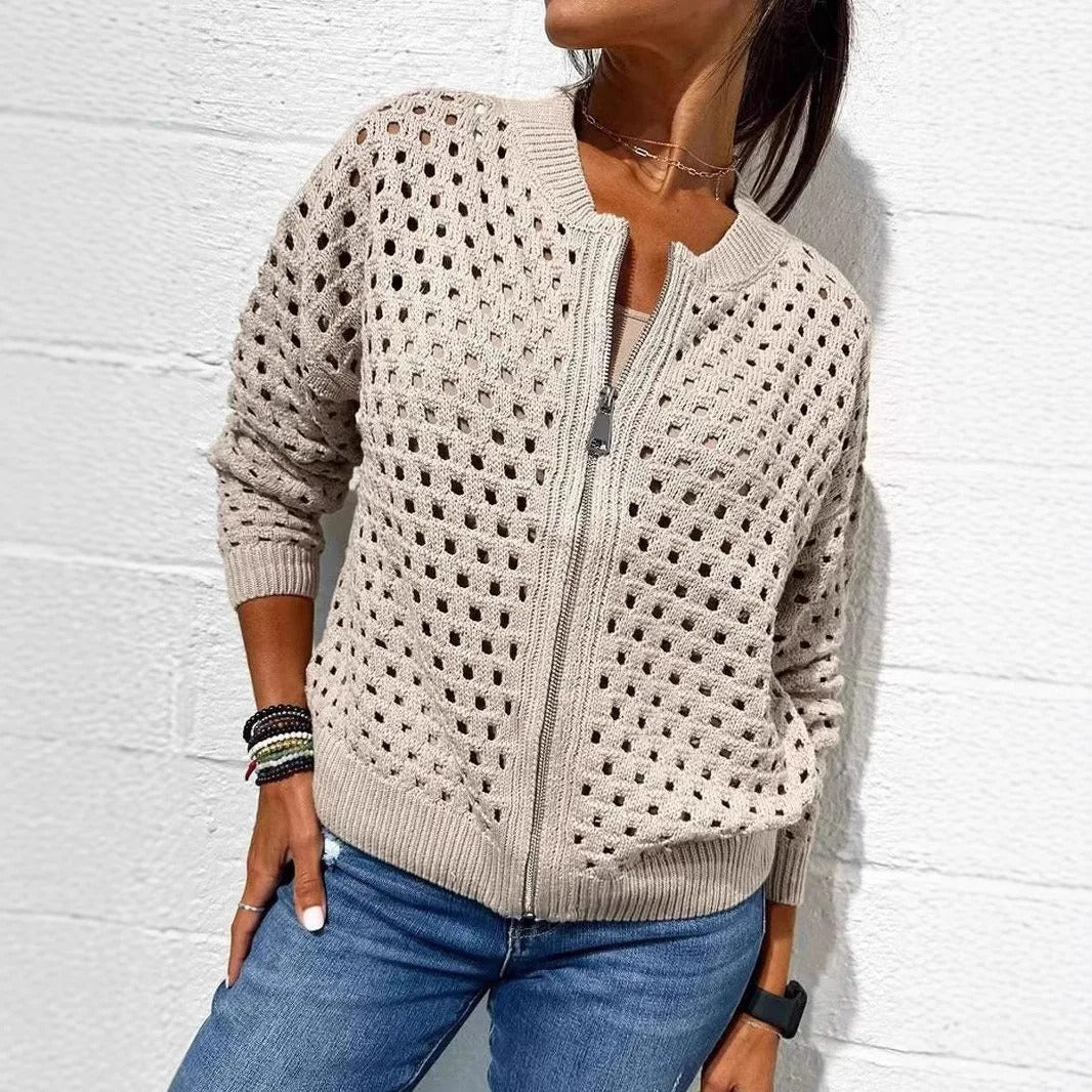 Black Mesh Knit Jacket