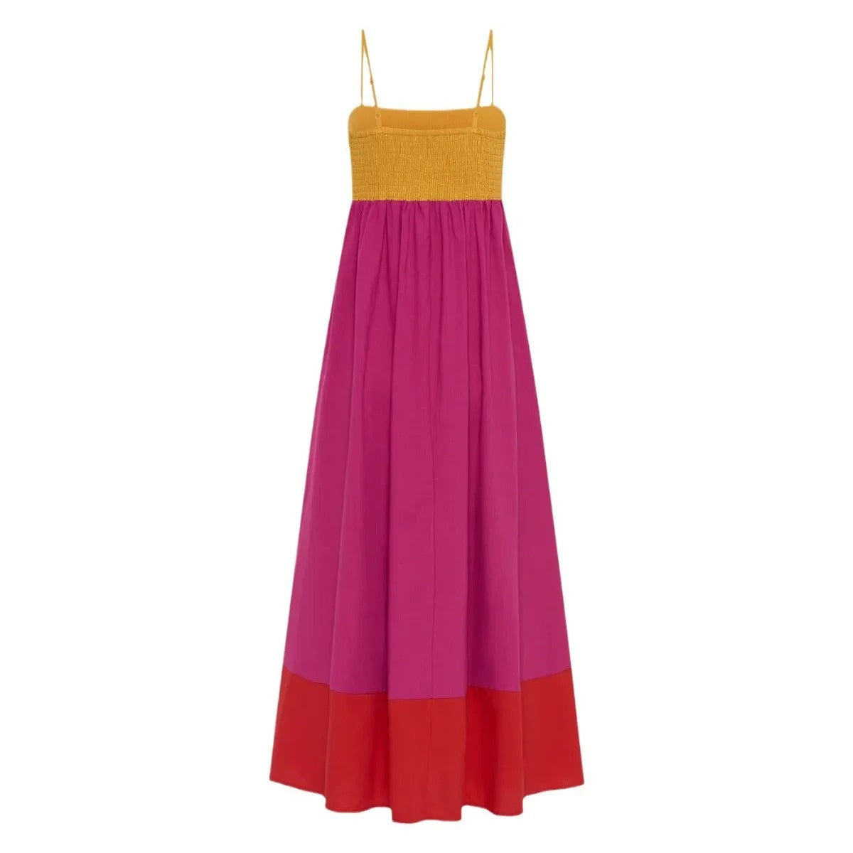 Seaside Glow Colorblock Suspender Dress