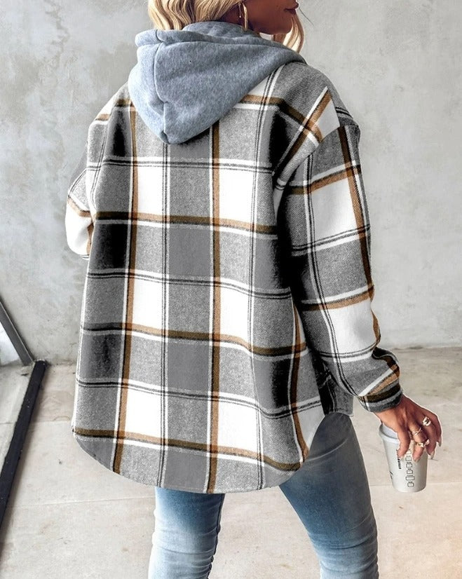 Plaid Street Style Hoodie