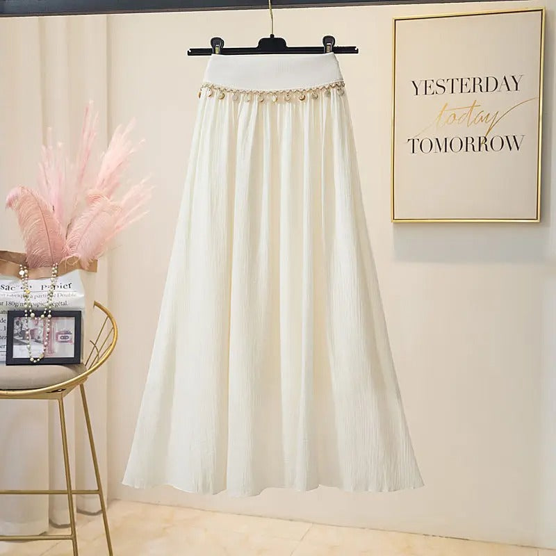 Bohemian Grace High-Waist Maxi Skirt