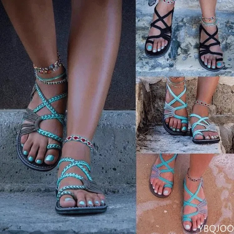 Comfortable Flat Strap Sandals for Women