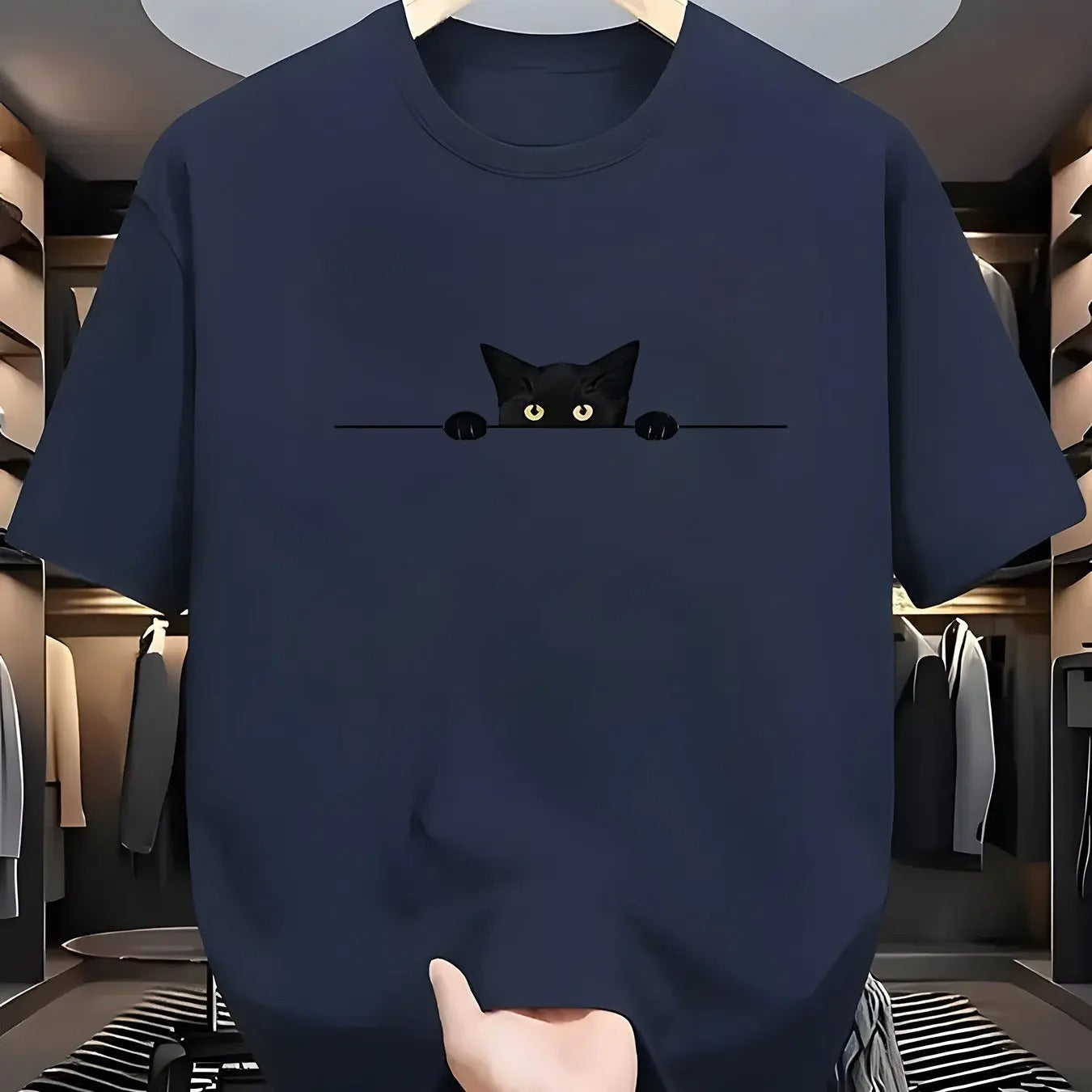 Cat Print Cotton Tee