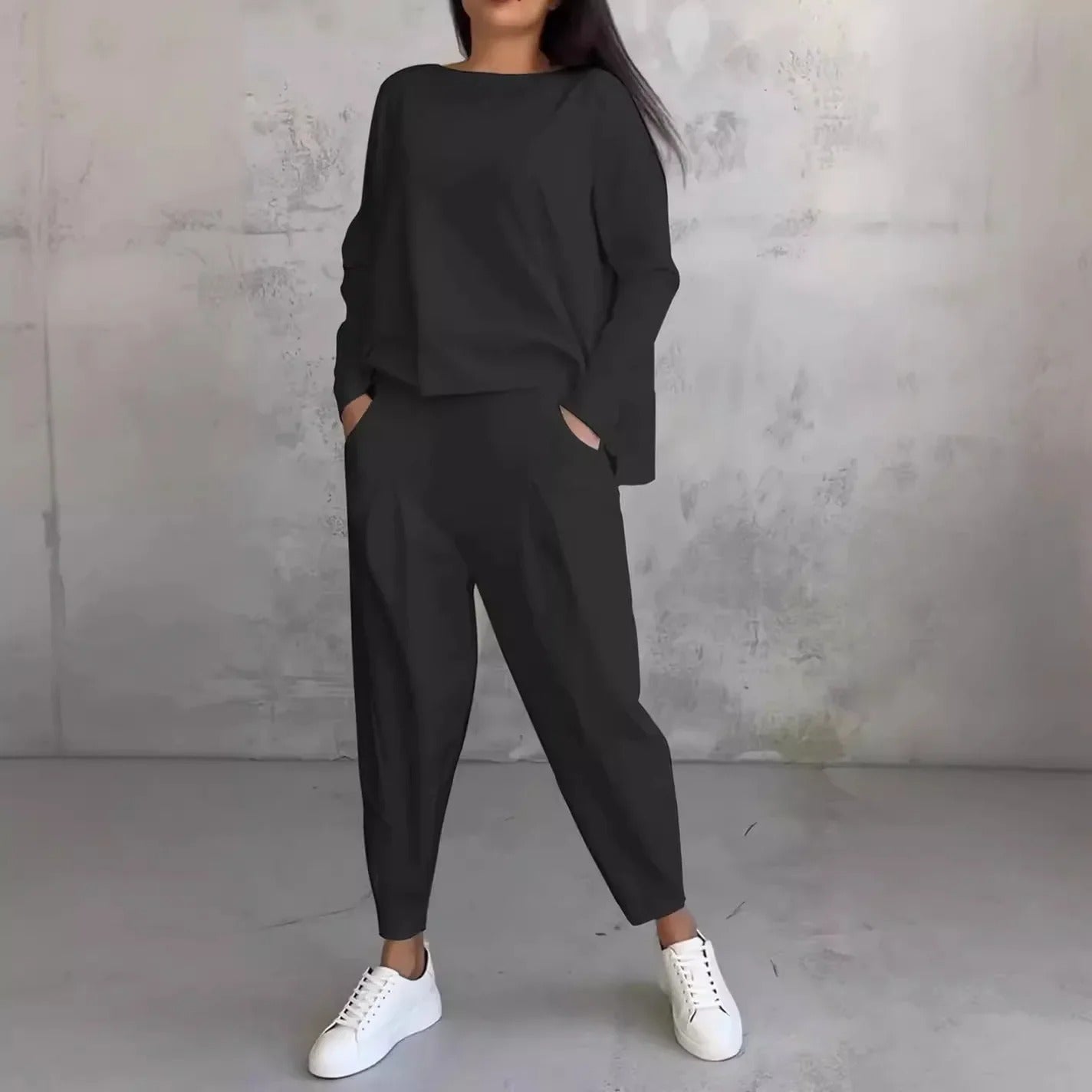 Elegant Two-Piece Casual Pant Set