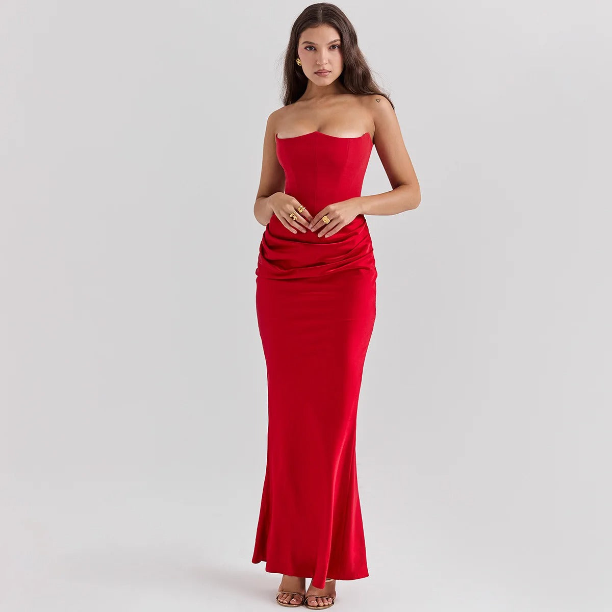 Glam Backless Evening Dress