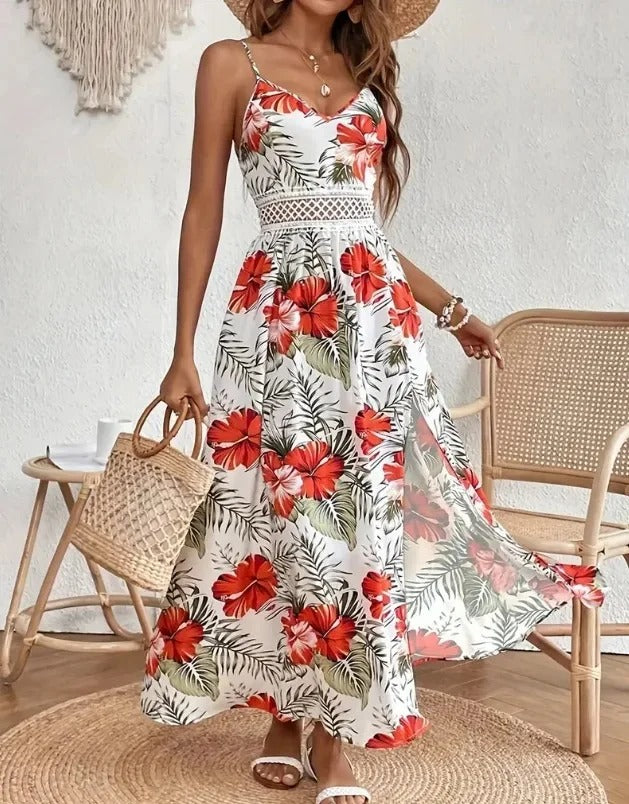 Floral Breeze Boho Vacation Dress