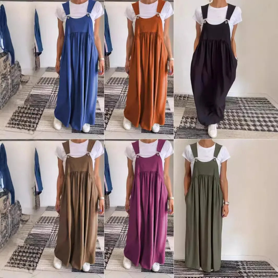 Flowy Linen Sleeveless Dress & Skirt
