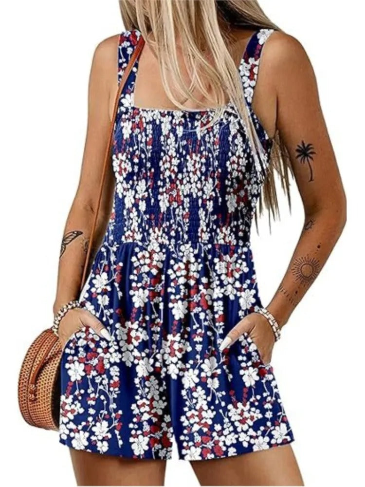 Trendy Square Neck Sleeveless Jumpsuit
