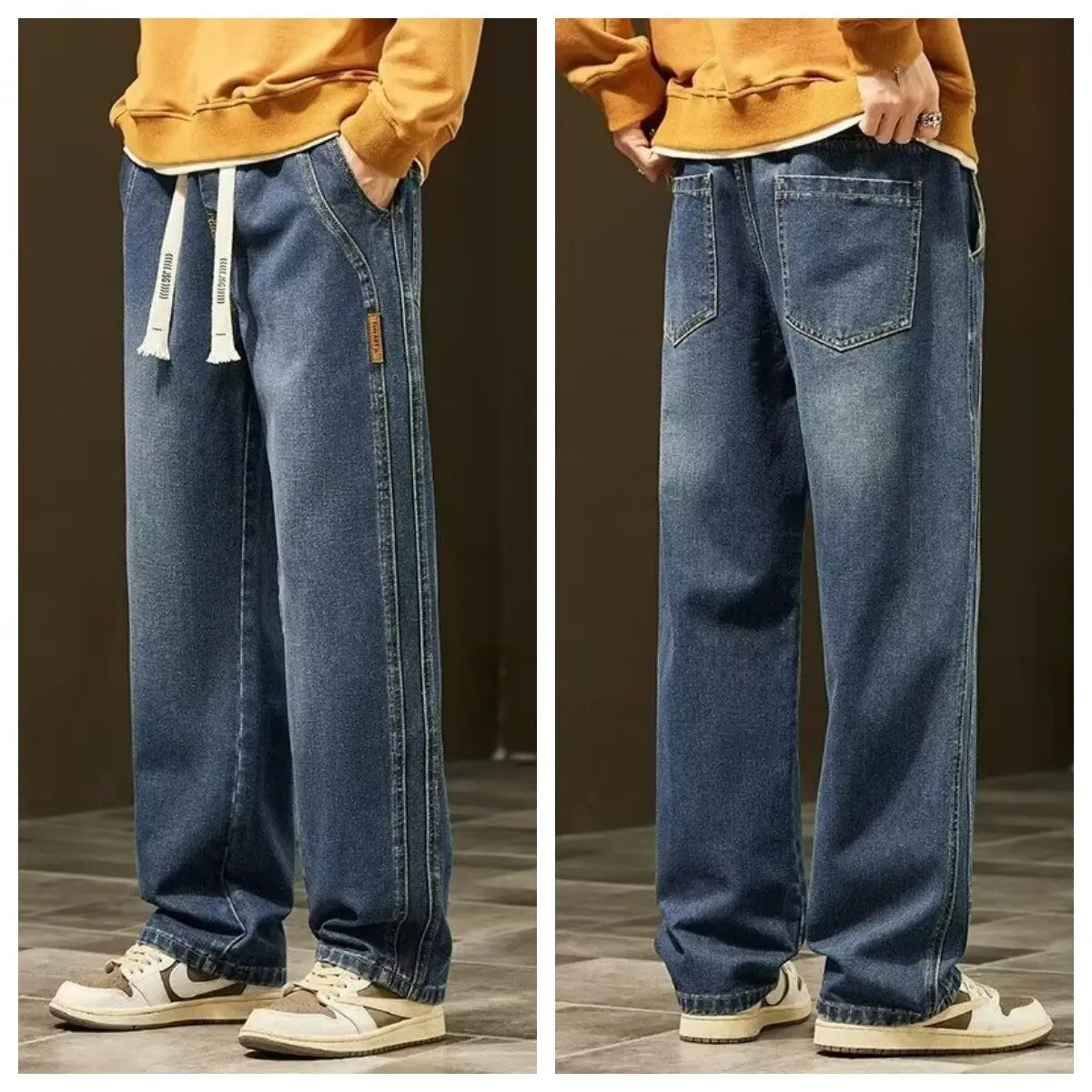 Letter Print Jeans