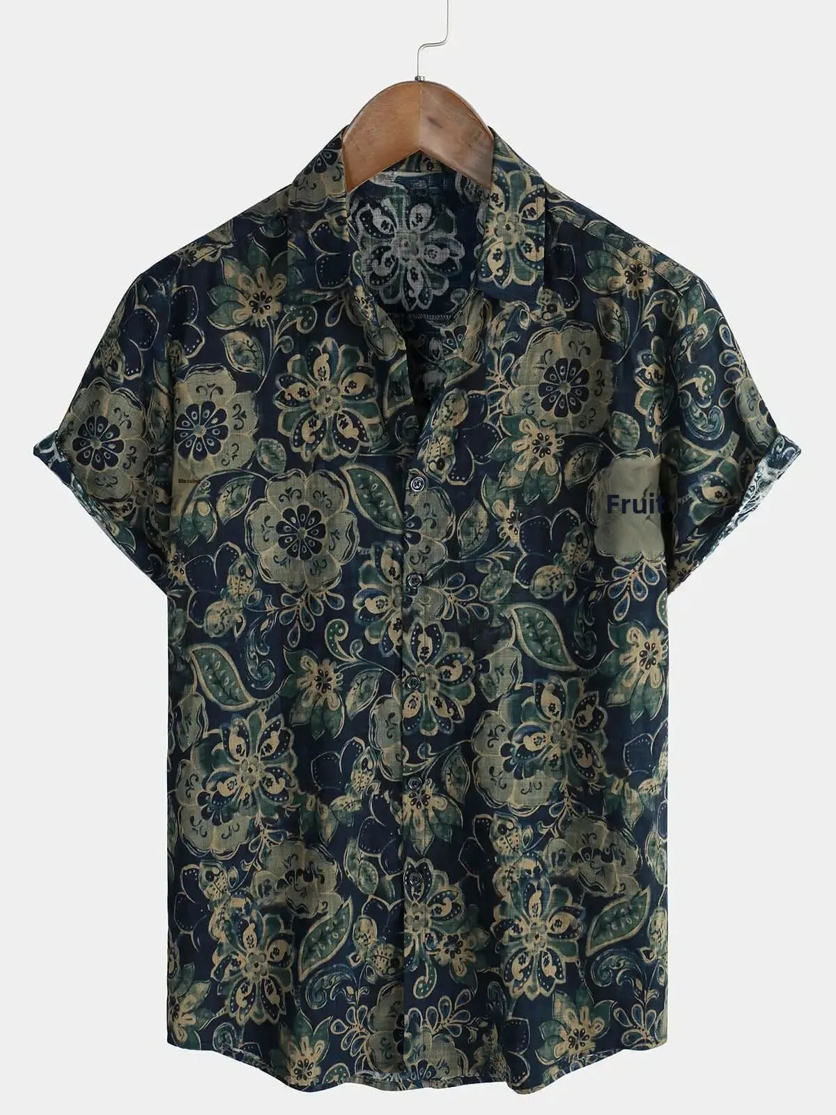 Trendy Beachwear Floral Print Shirt