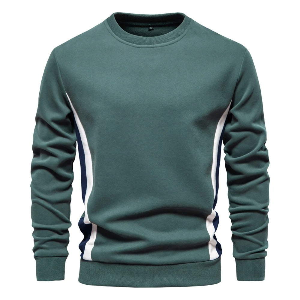 Patchwork Cotton Crew Sweatshirt