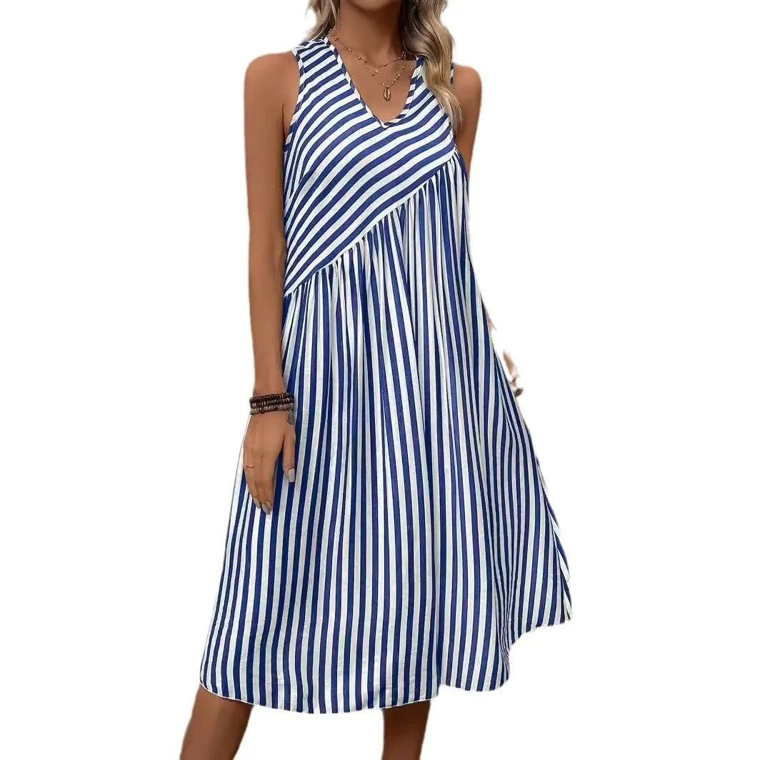 Chic Summer Casual Loose Stripe Dress