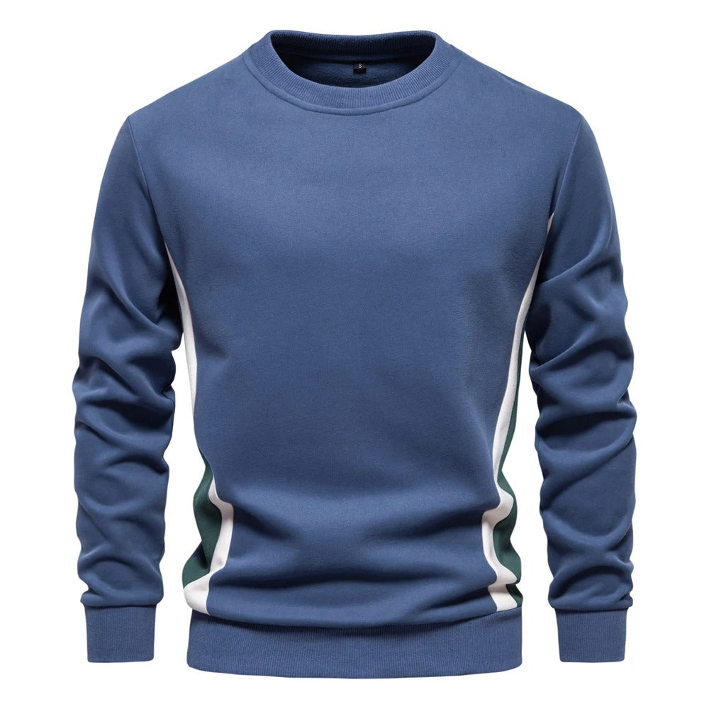 Patchwork Cotton Crew Sweatshirt