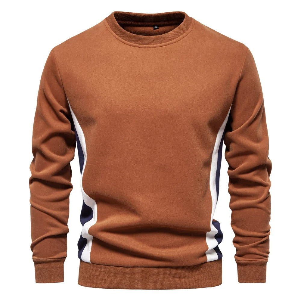 Patchwork Cotton Crew Sweatshirt