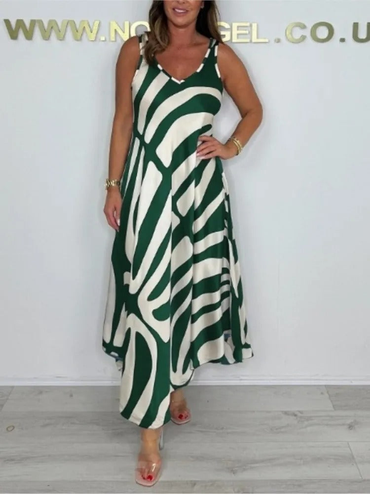 Sun-Kissed Loose Fit A-Line Dress