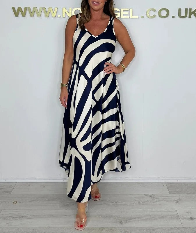 Sun-Kissed Loose Fit A-Line Dress