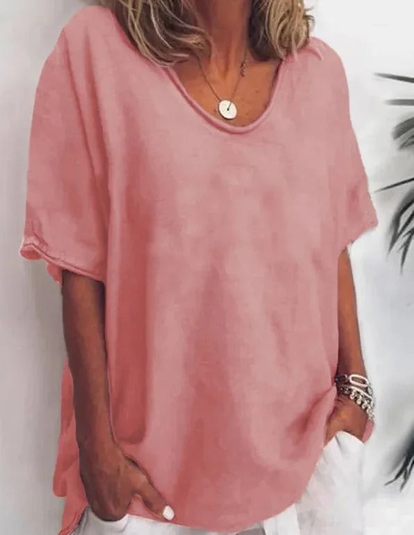 Women's V-neck 3D Print T-shirt