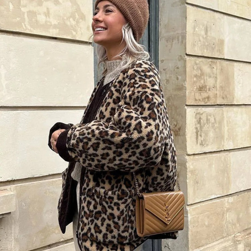 Chic Leopard Print Jacket