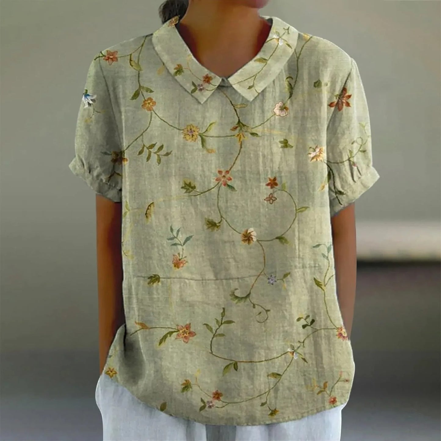 Boho Bloom Puff Sleeve Blouse