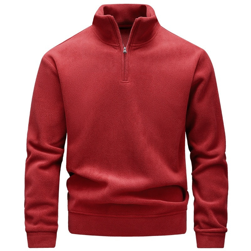 Men's Half-Zip Stand-Up Collar Sweater