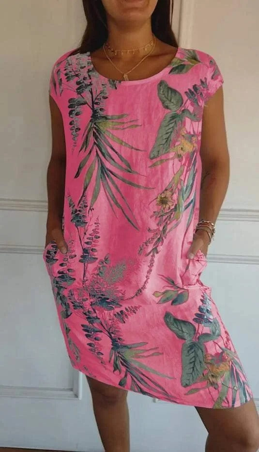 Effortless Printed Knee-Length Dress