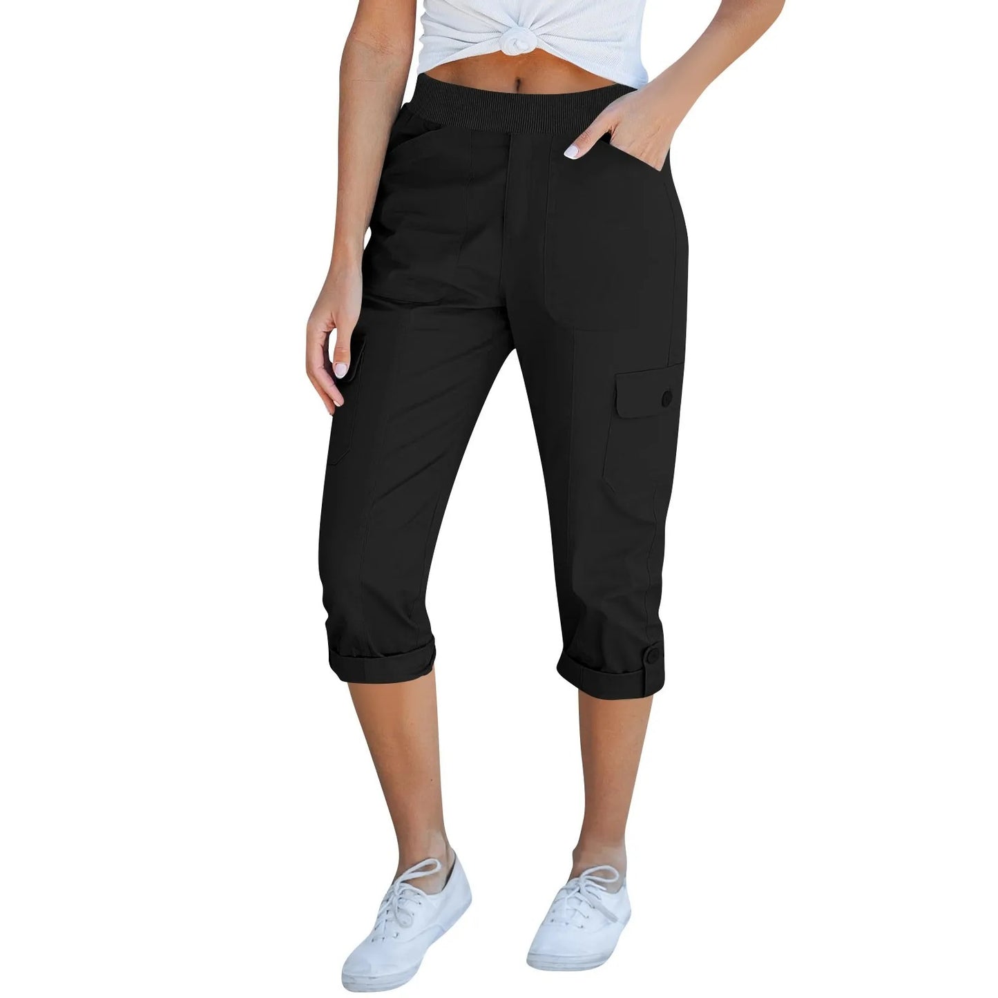 Ease Fit Charm High Waist Knit Capris