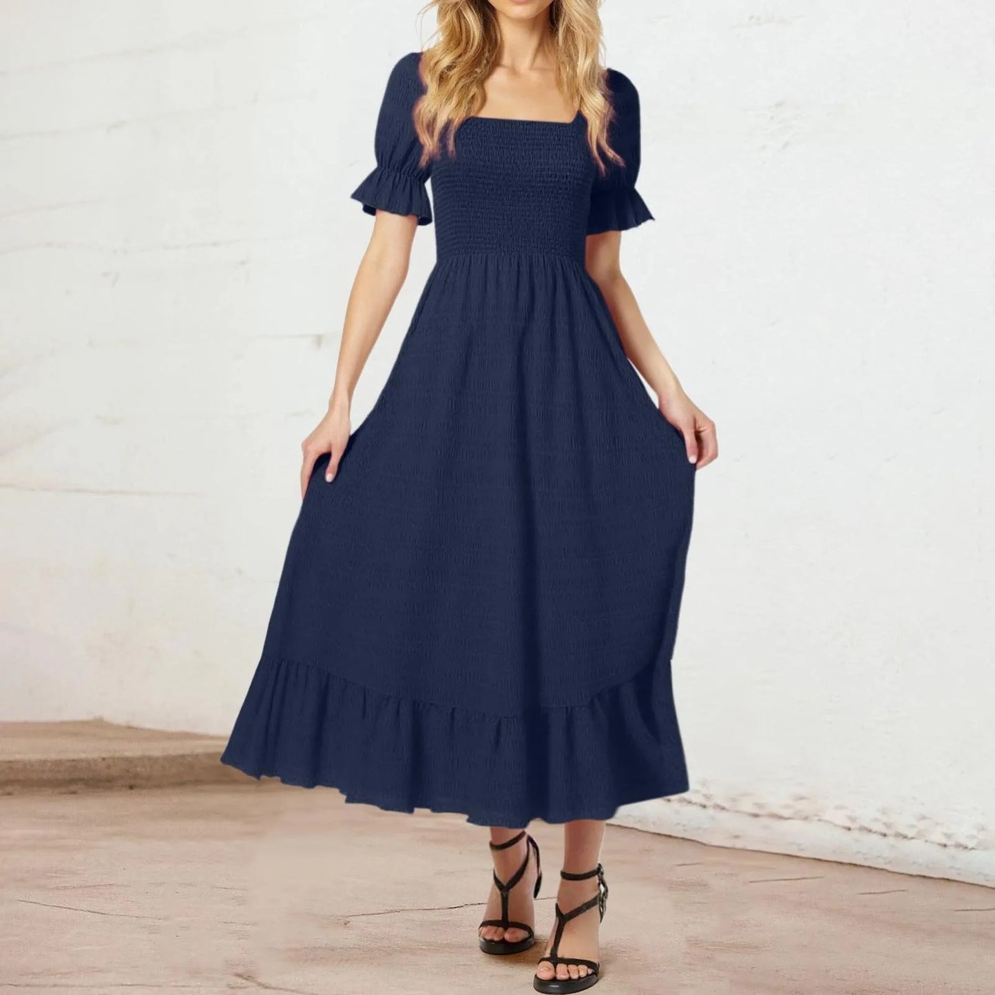 Summer Breeze Ruffle Maxi Dress