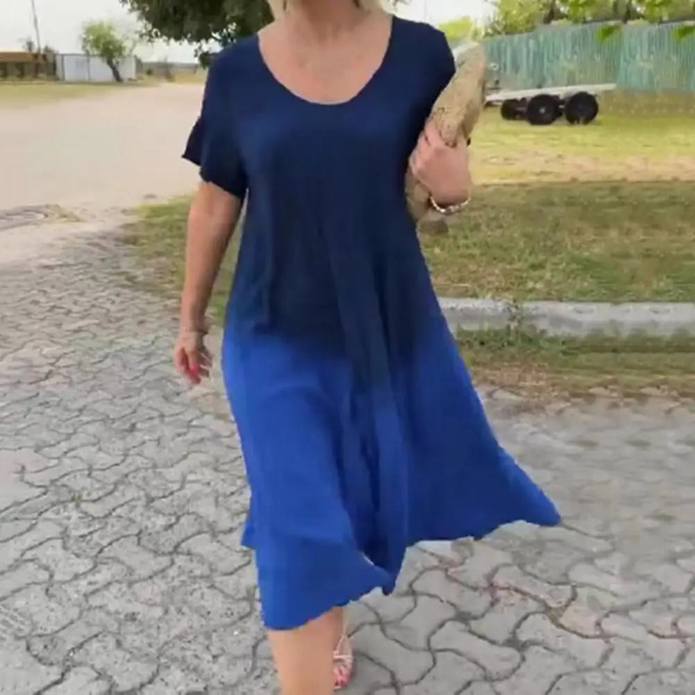 Luxe Flow Gradient Casual Dress