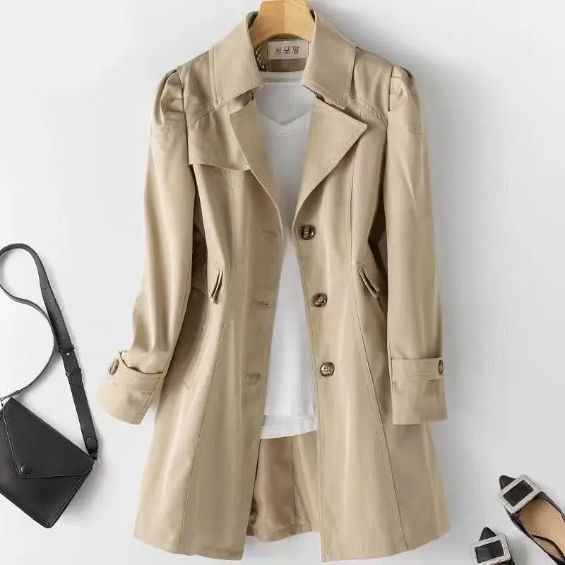 Slim Fit Double-Breasted Mid Coat