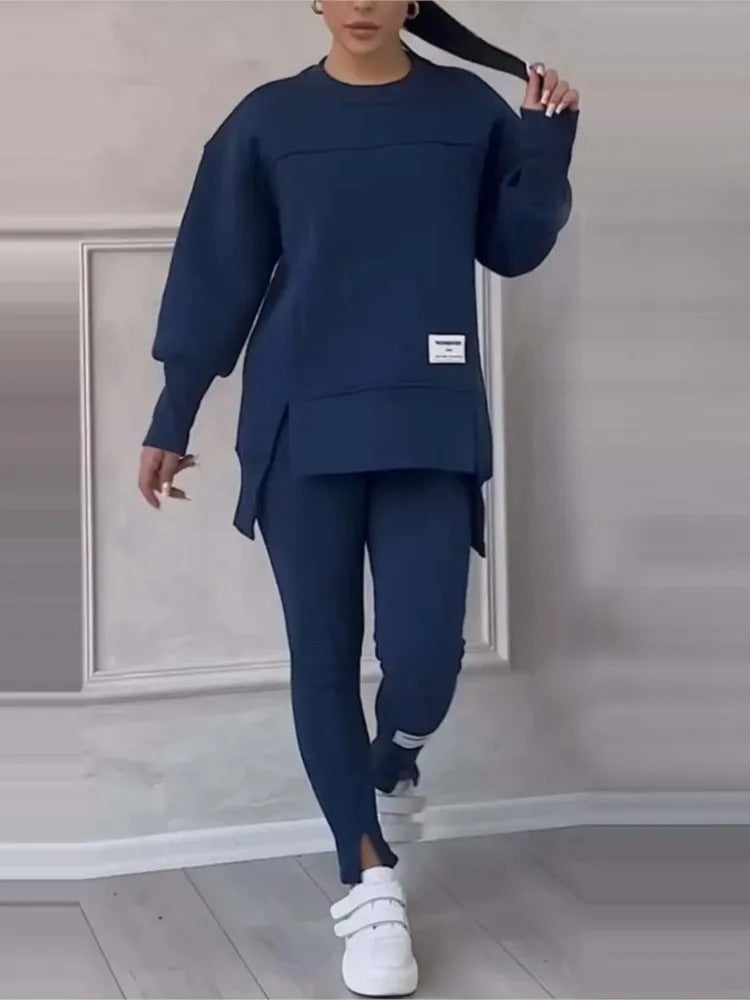 Casual Two Piece Hoodie Sweat Set