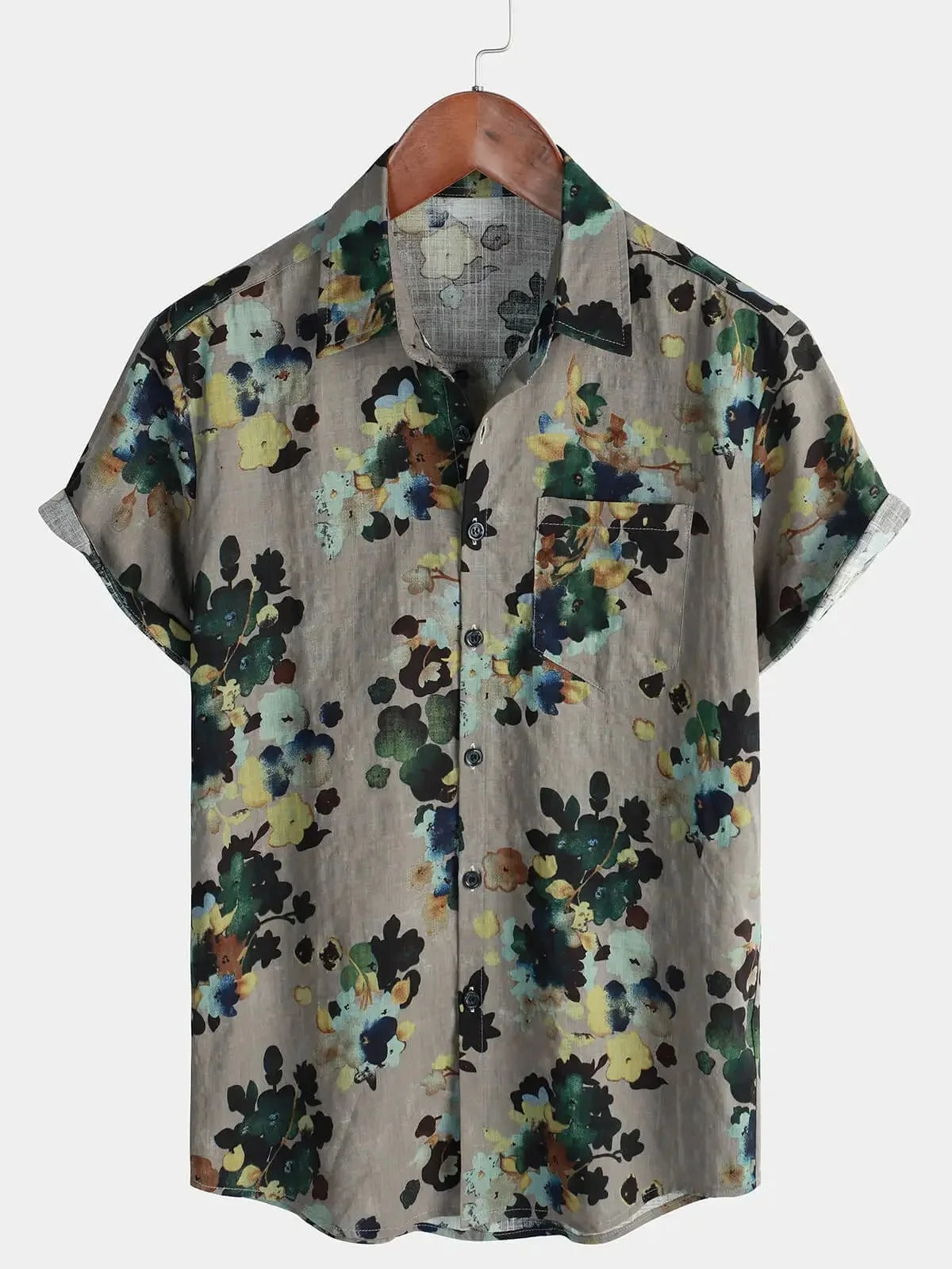 Trendy Beachwear Floral Print Shirt