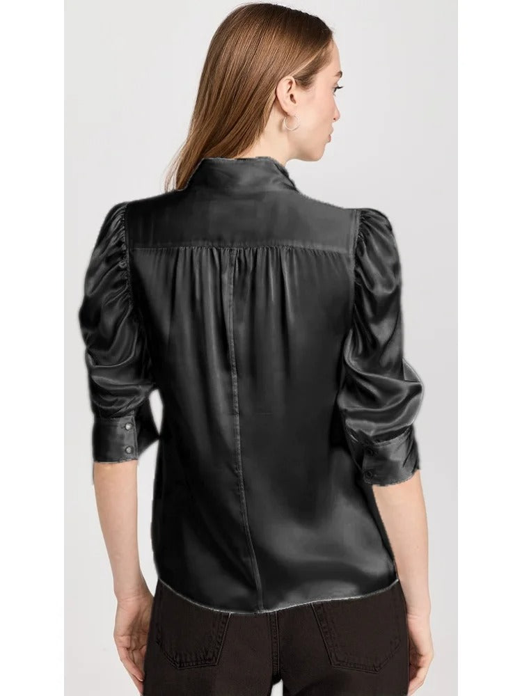 Satin Breeze Casual Blouse