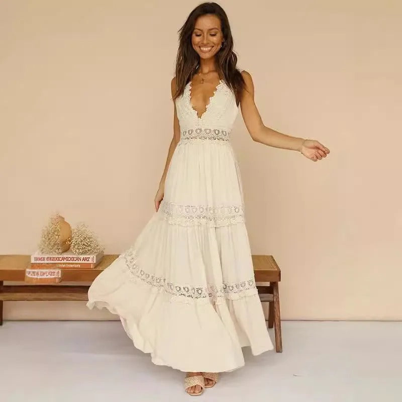 Elegant Lace Bohemian Dress
