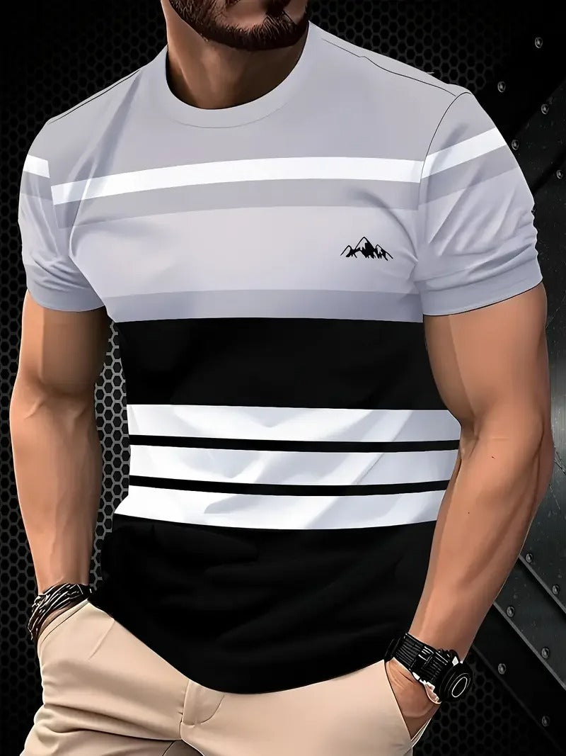 Men's Classic Striped Oversized Summer T-Shirt