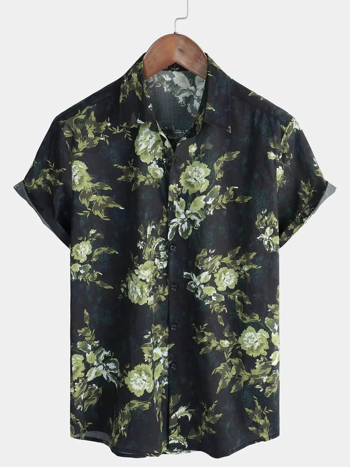 Trendy Beachwear Floral Print Shirt
