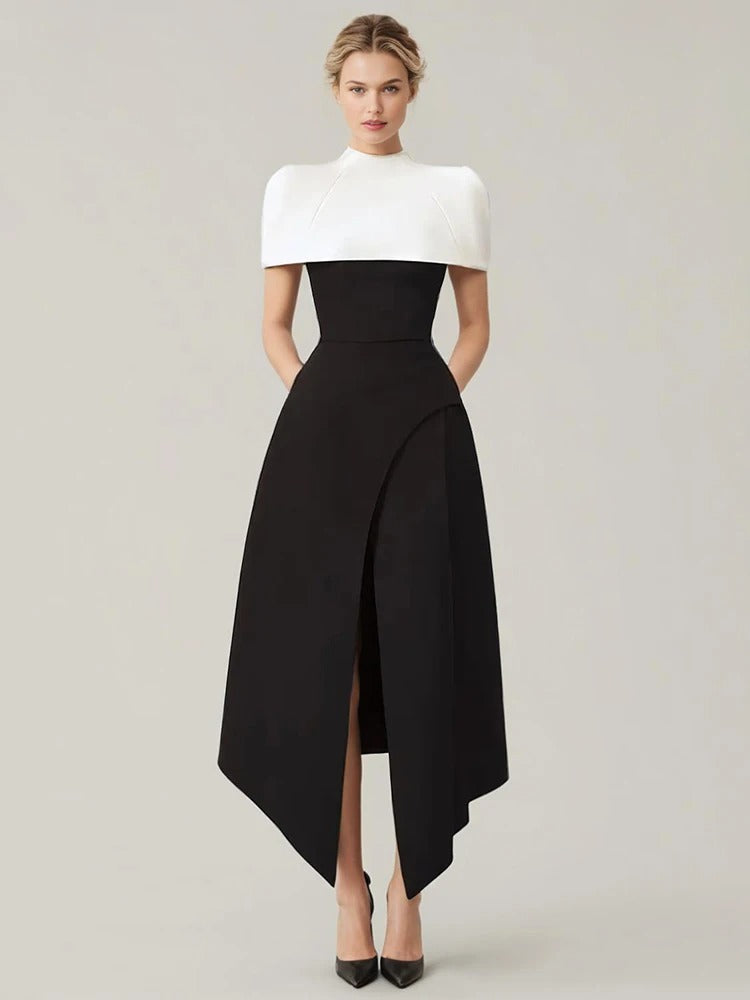 Elegant Slim Fit Square Neck Dress
