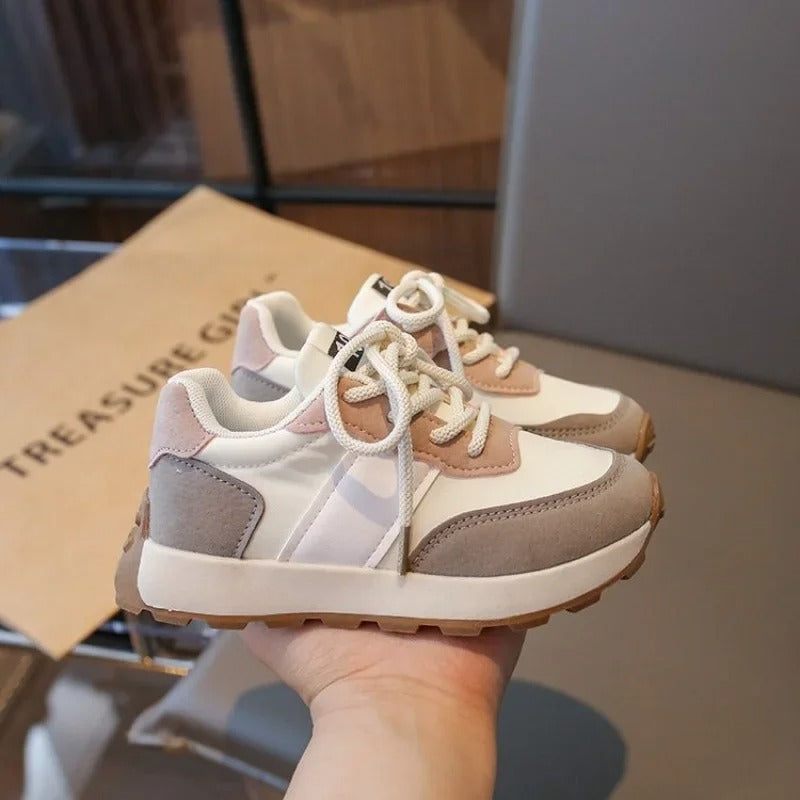 Kids Comfortable Leather Sneakers