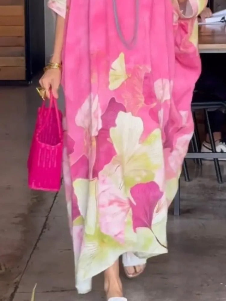 Elegant Loose Floral Dress