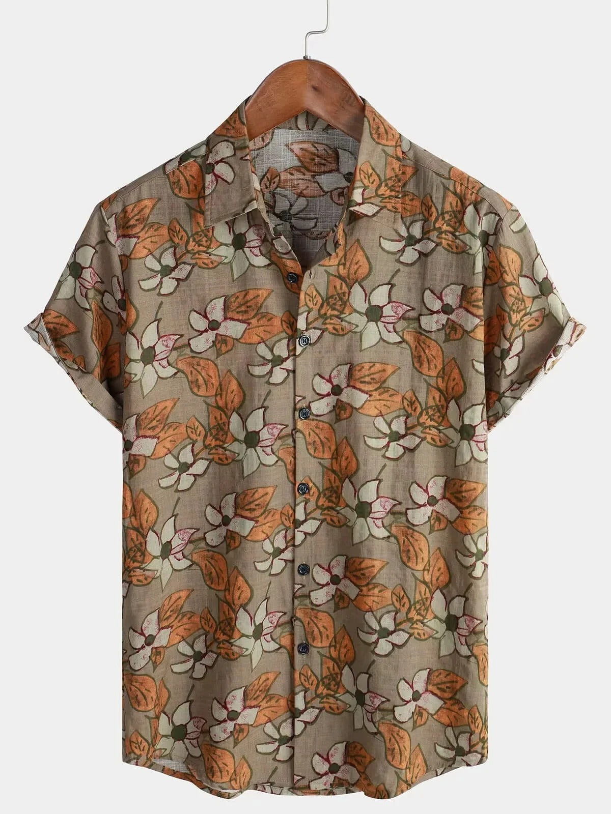 Trendy Beachwear Floral Print Shirt