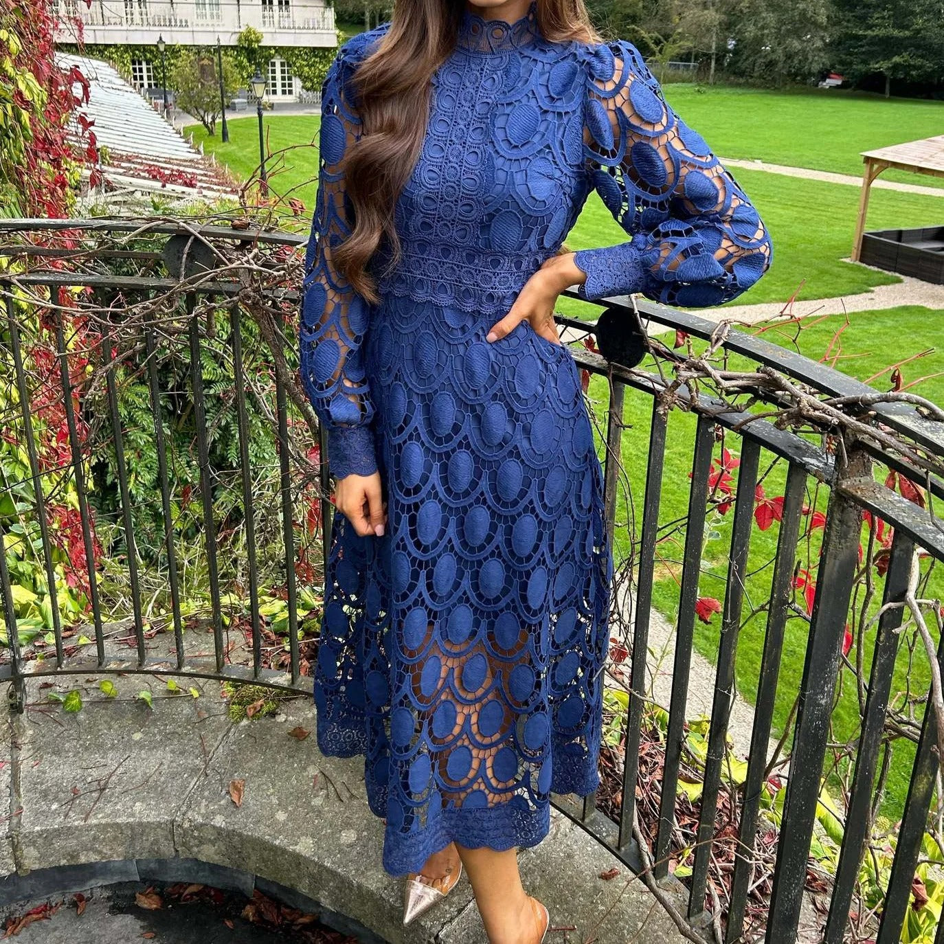 Lunaria Lace Puff Dress