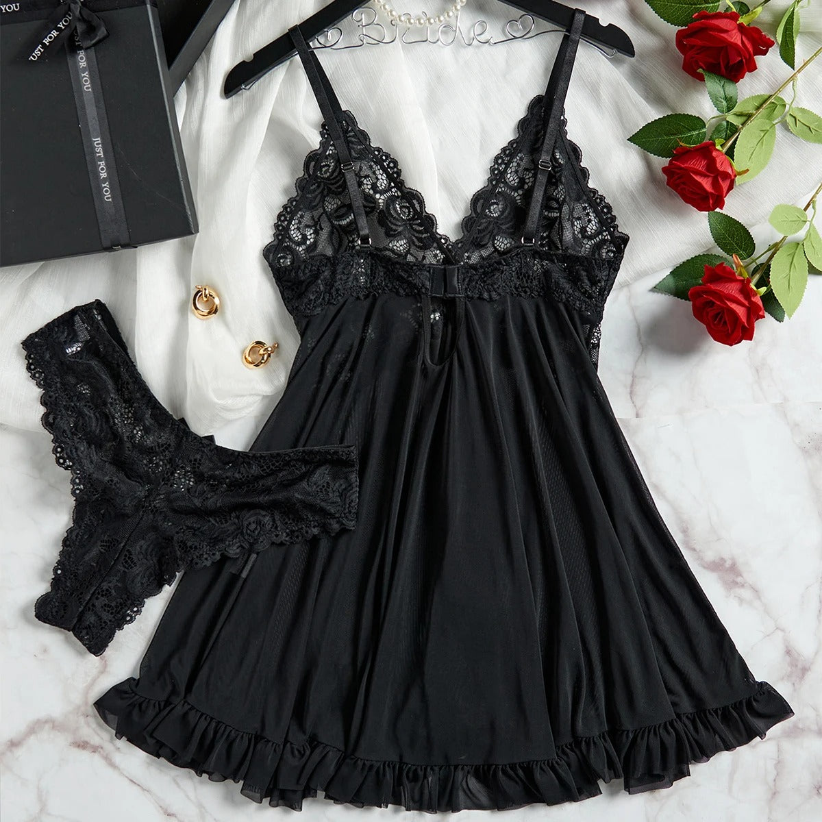 Sultry Lace Sleepwear Set