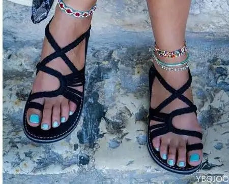Comfortable Flat Strap Sandals for Women