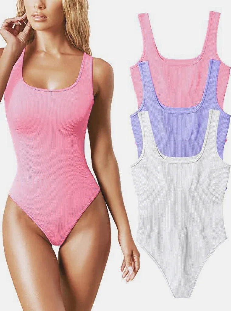 GlowFit U-Collar Slim Bodysuit
