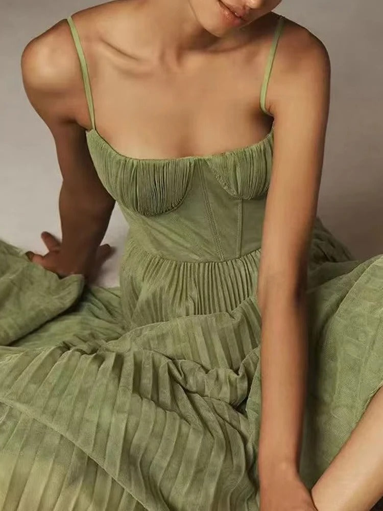 Sexy Strapless Pleated A-Line Dress